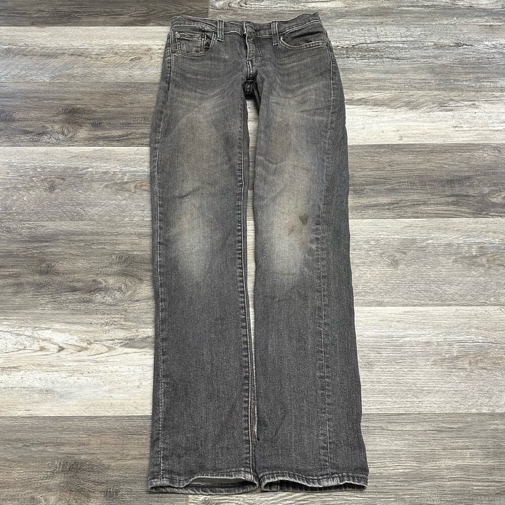 Levi's Premium Gray Mens 30x32 Slim‎ Straight Stretch Big E Denim Jeans Lot 511